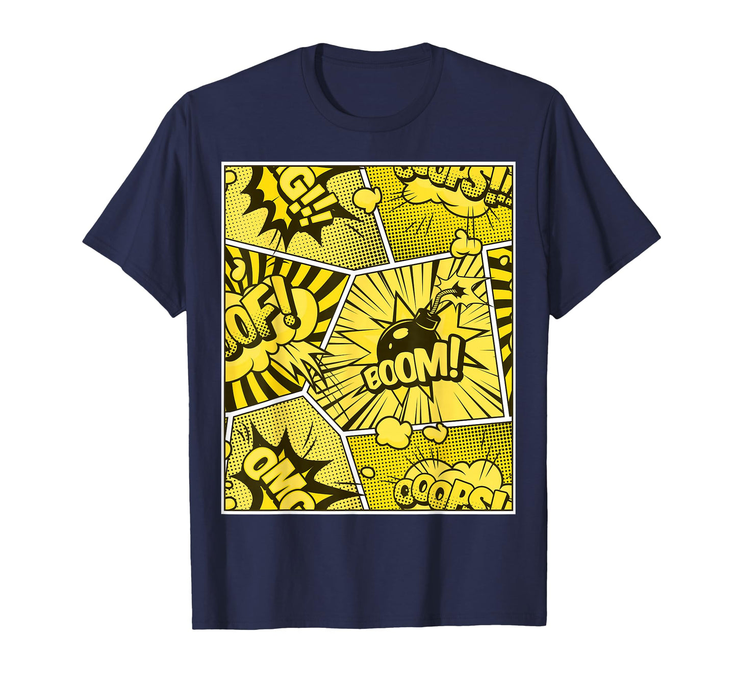 Varsity-Gold Yellow Comic Book University Varsity-Gold T-Shirt