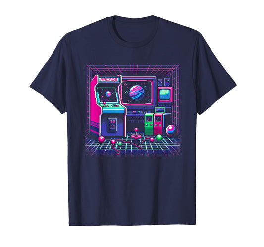 1980s Arcade Pixel Art T-Shirt