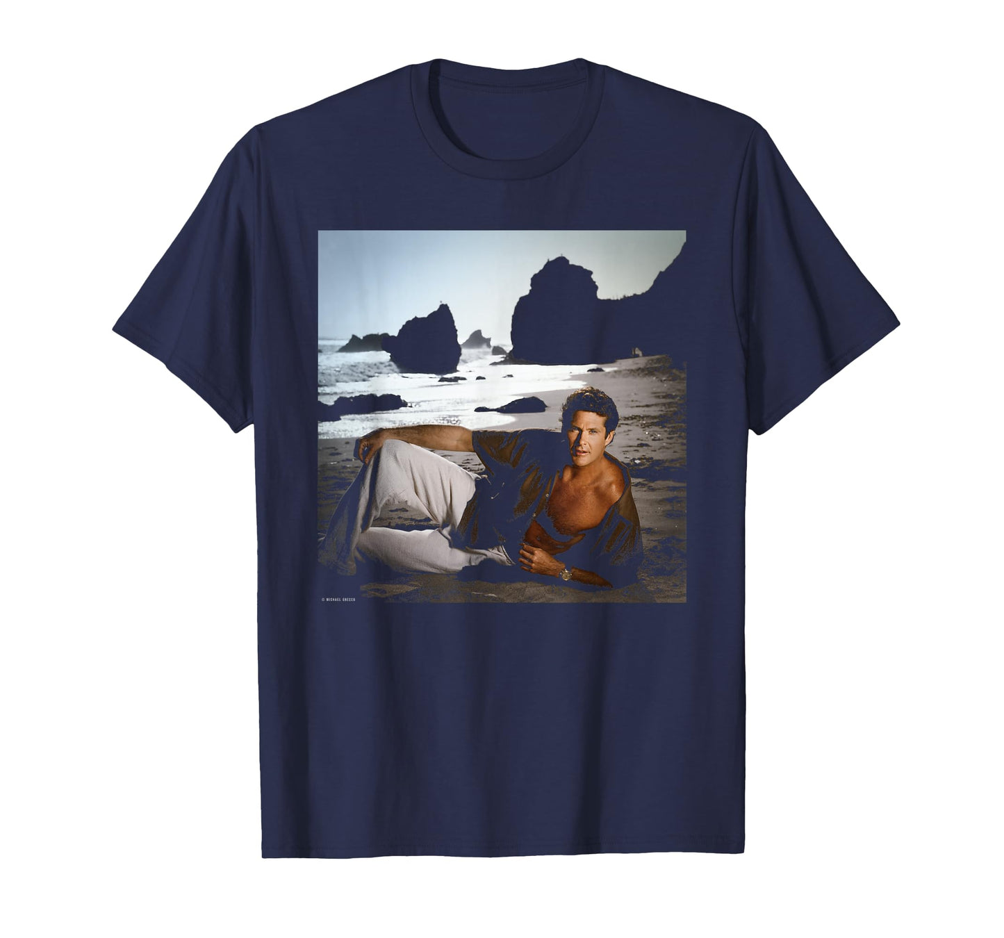 David Hasslehoff Baywatch Actor By Michael Grecco T-Shirt