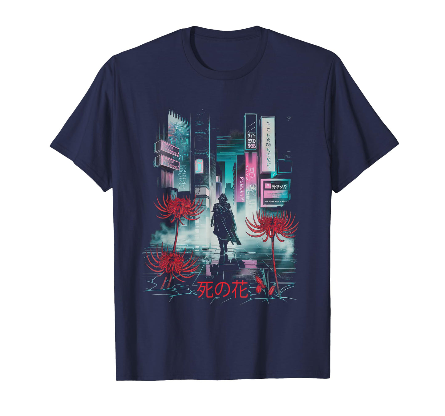 Japanese Spider Lily Tshirt Anime Aesthetic Flower Higanbana T-Shirt