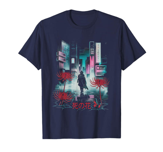 Japanese Spider Lily Tshirt Anime Aesthetic Flower Higanbana T-Shirt