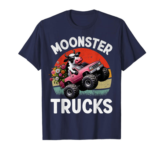 Funny Monster Truck Cow For Girls Women Monster Truck Party T-Shirt