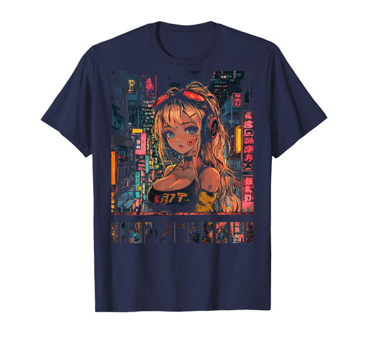 Anime Girl Japan Back Printed Graphic T-Shirt