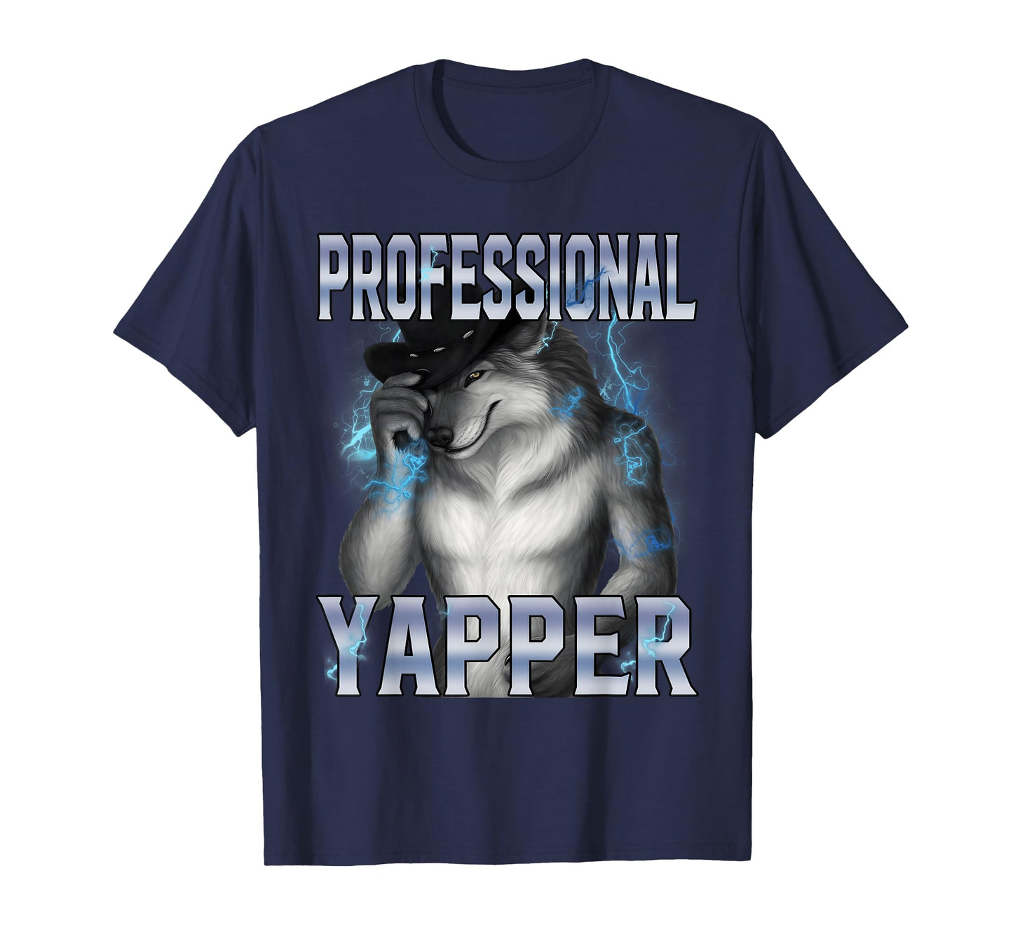 Professional Yapper Howling Werewolf Meme Gen Alpha Humor T-Shirt