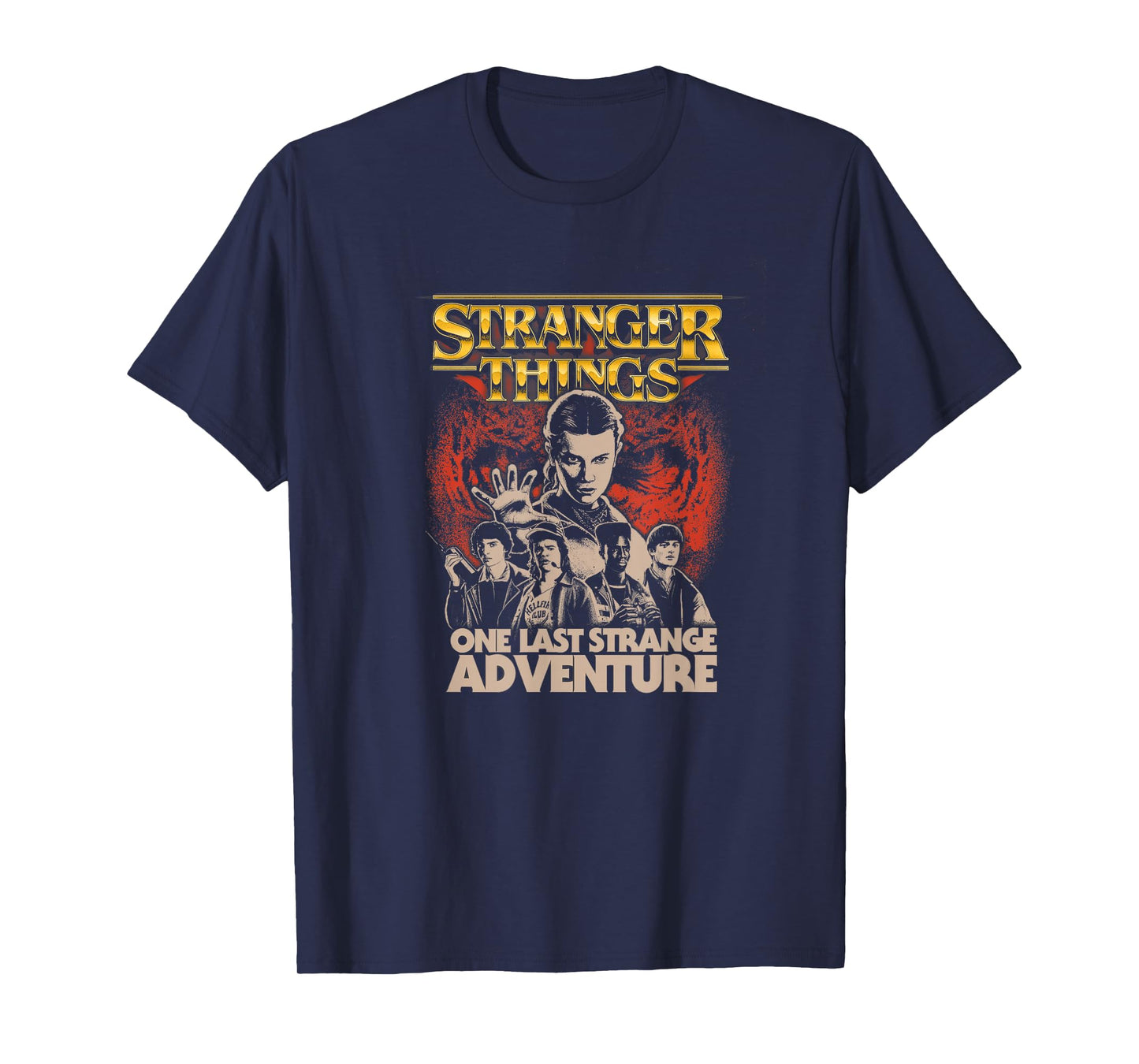 Stranger Things One Last Strange Adventure Distressed Poster T-Shirt