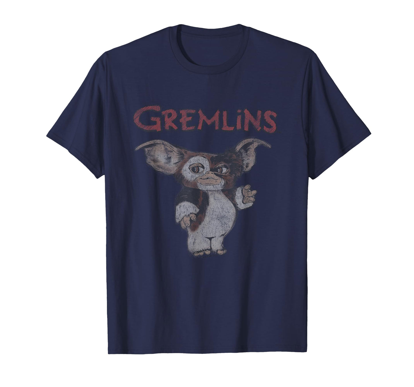 Gremlins Faded Gremlins T-Shirt - Officially Licensed by Warner Brothers - Black - Unisex - Short Sleeve - Crew Neck - Regular Fit - Small