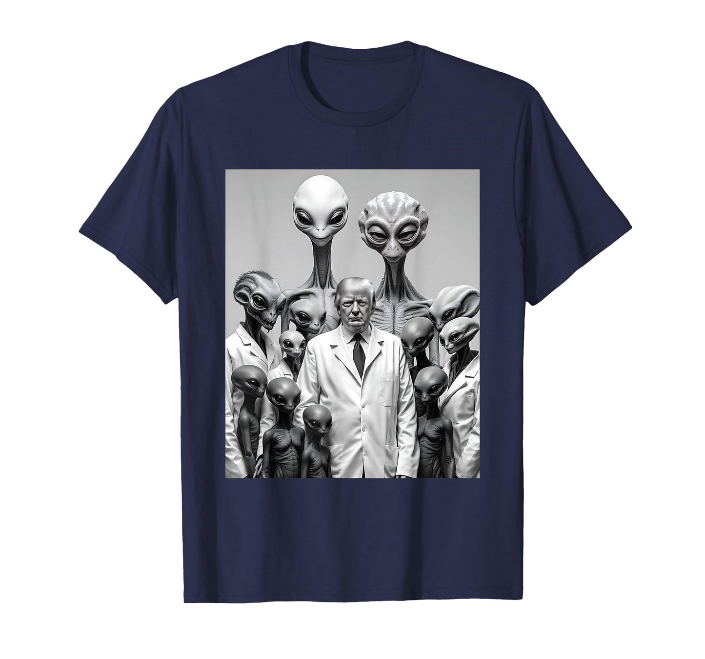 Funny Trump with Aliens Conspiracy Extraterrestrial Friend T-Shirt