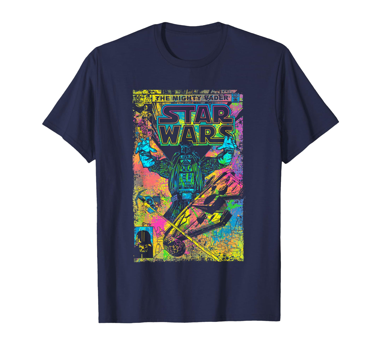 Star Wars Classic The Mighty Vader Vintage Comic Book Cover T-Shirt