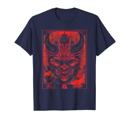 Anime Goth Japanese Oni Demon Beast Samurai Horror Art T-Shirt