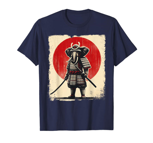 Samurai Elephant Japanese Warrior Aesthetic Art Ukiyo-e T-Shirt