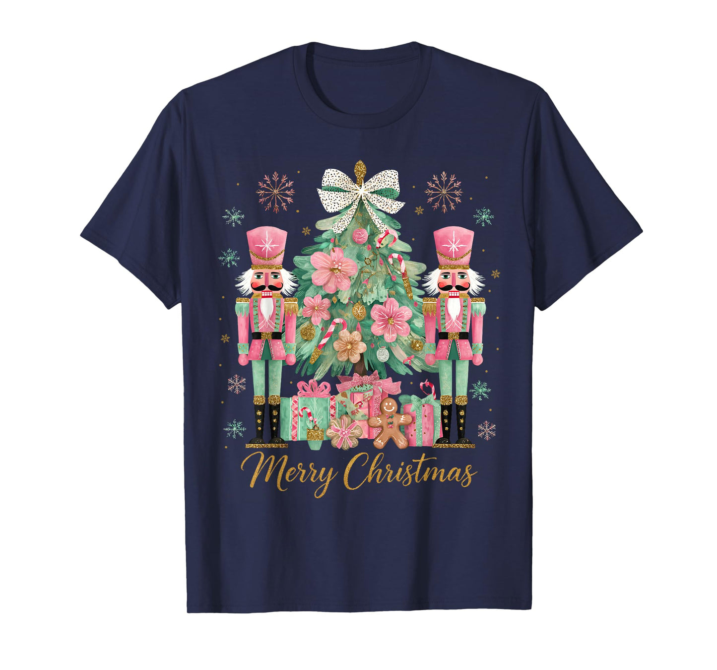 Nutcracker Merry Christmas Tree Ballet Dance Women Kids Girl T-Shirt