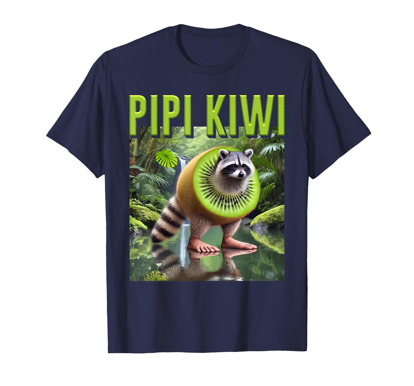 Italian Brainrot Internet Meme Pipi Kiwi Raccoon AI Generate T-Shirt