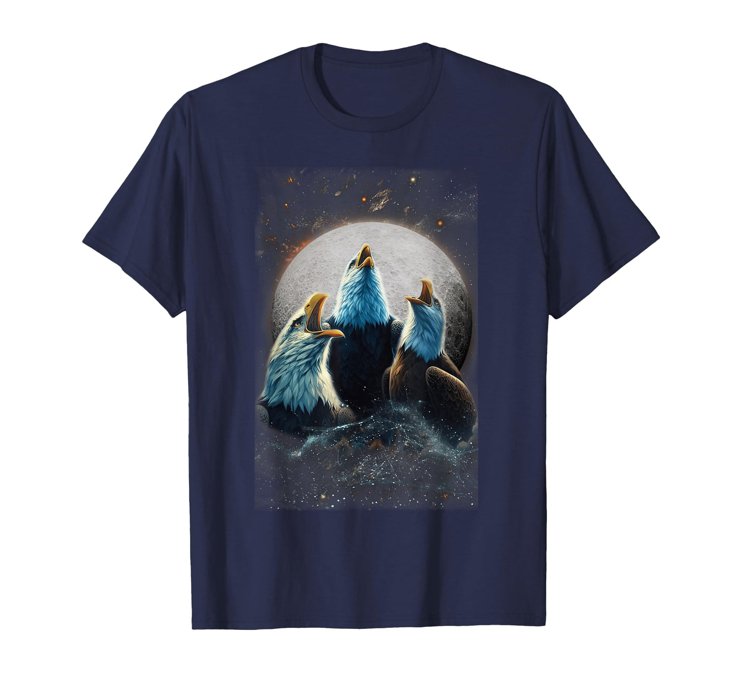 Three Eagles Howling At The Moon Funny Parody Eagle T-Shirt