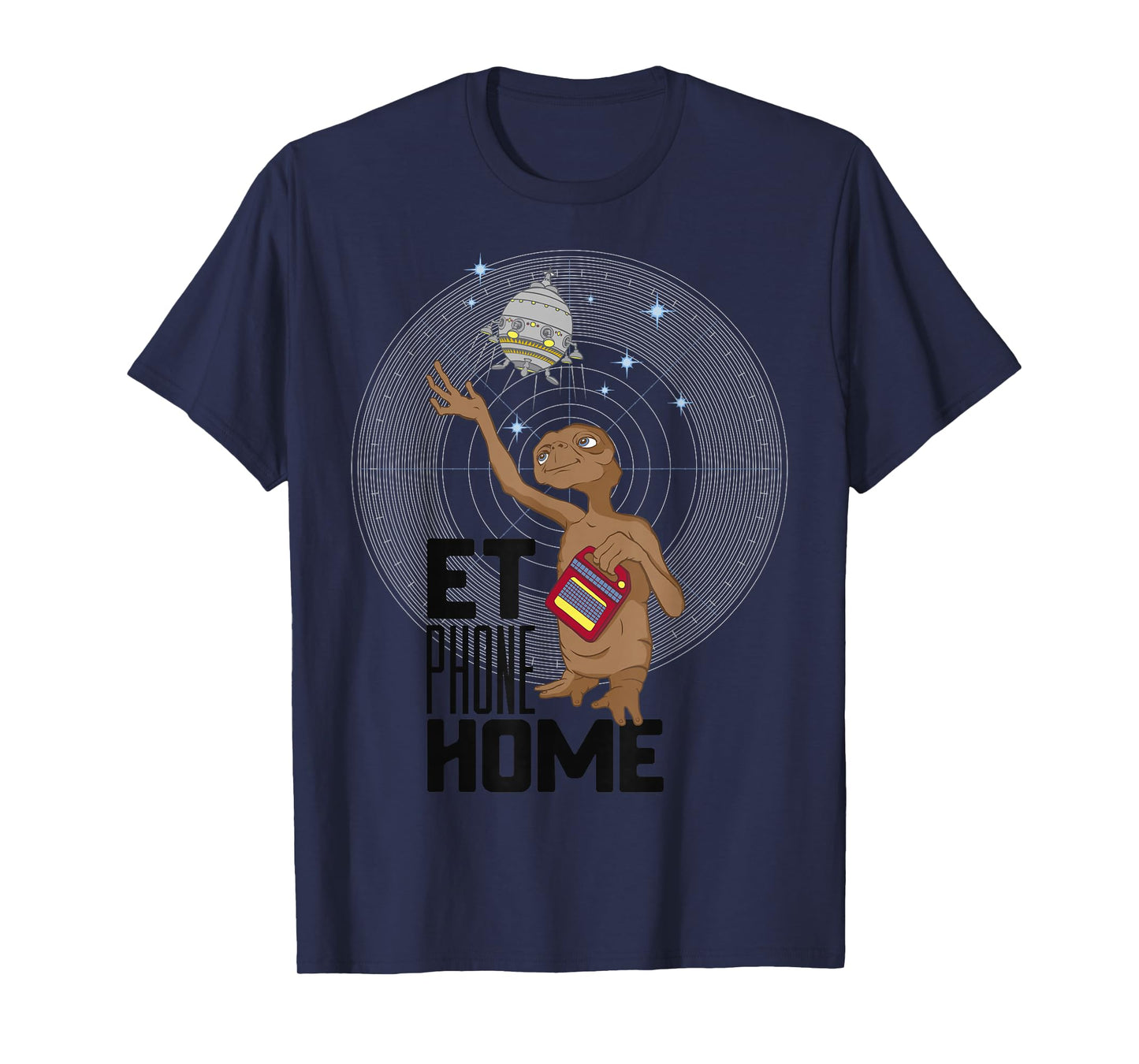 E.T. Phone Home Spaceship Flying Away Graphic T-Shirt T-Shirt