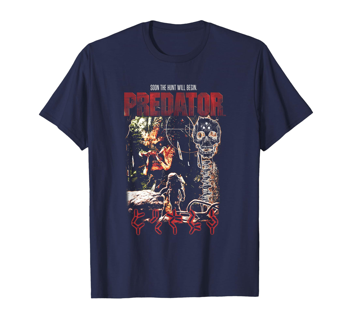 Predator Soon The Hunt Will Begin Distressed Vintage T-Shirt