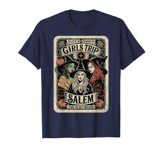 Girls Trip Salem Time to Get Wicked Salem 1692 Halloween T-Shirt