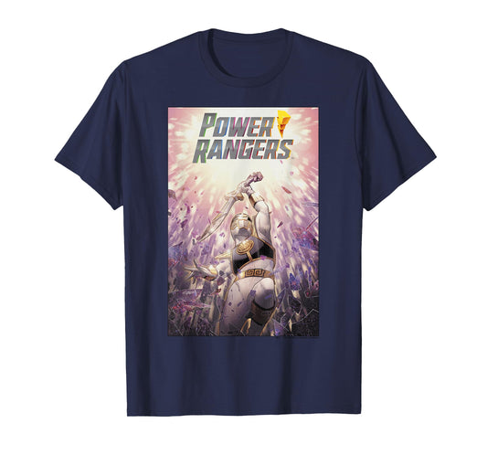 Power Rangers Mighty Morphing Group Battle Comic Poster T-Shirt