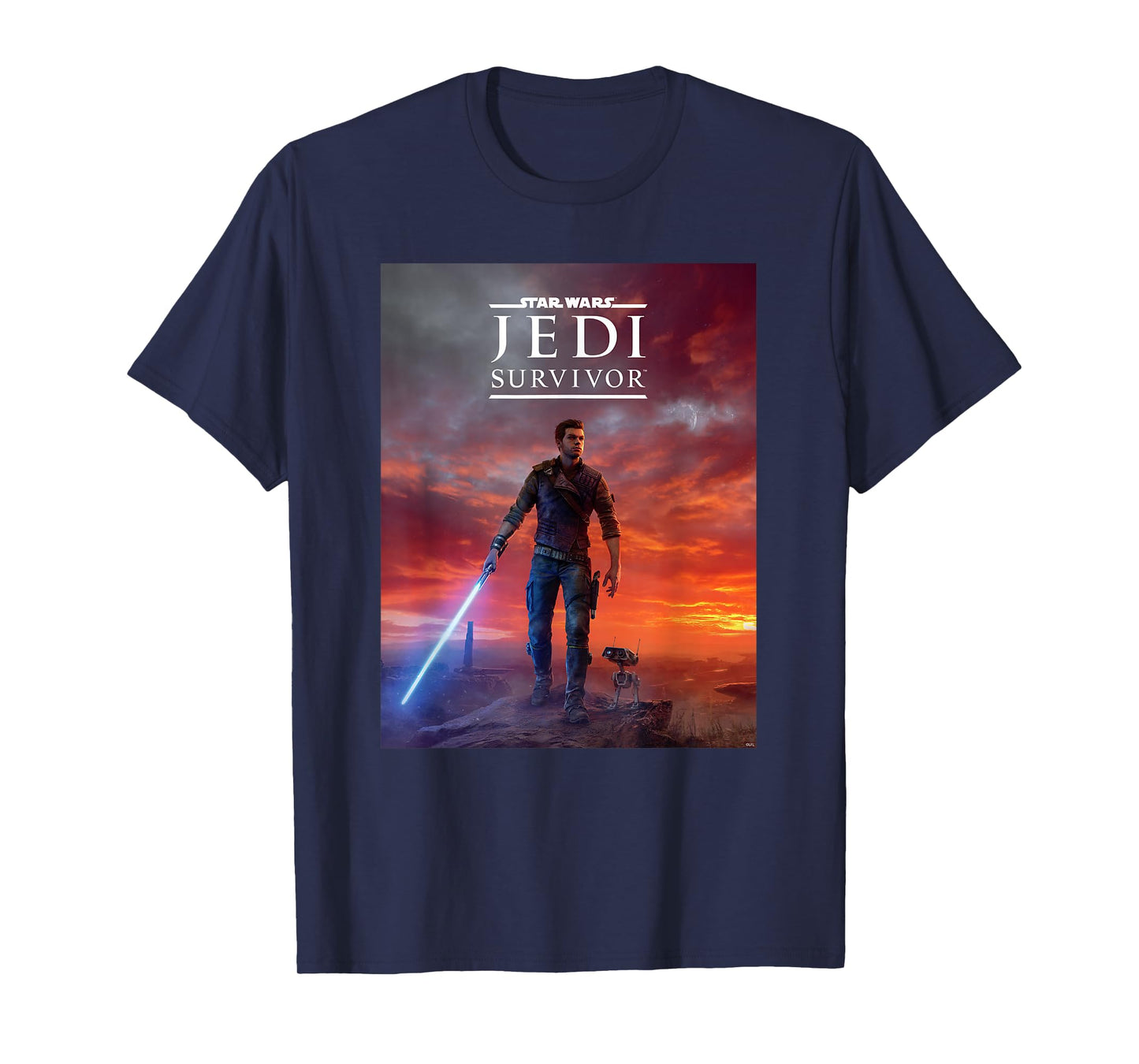 Star Wars Jedi: Survivor Cal Kestis BD-1 Game Poster Art T-Shirt