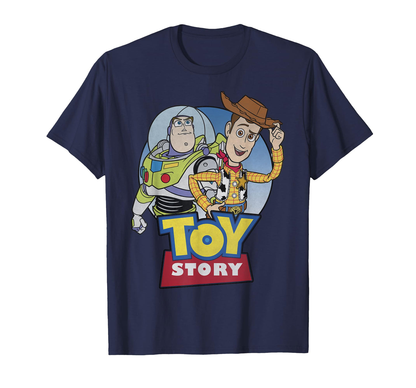 Disney Pixar Toy Story Buzz and Woody Movie Logo T-Shirt