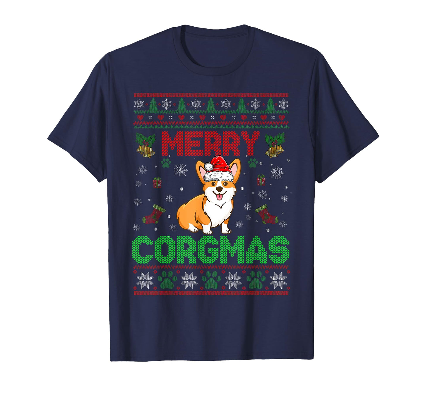 Corgi Christmas Sweater Cool Merry Corgmas Xmas T-Shirt