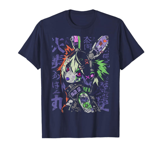Japanese Streetwear Cyberpunk Y2K Techwear Retro Manga Anime T-Shirt