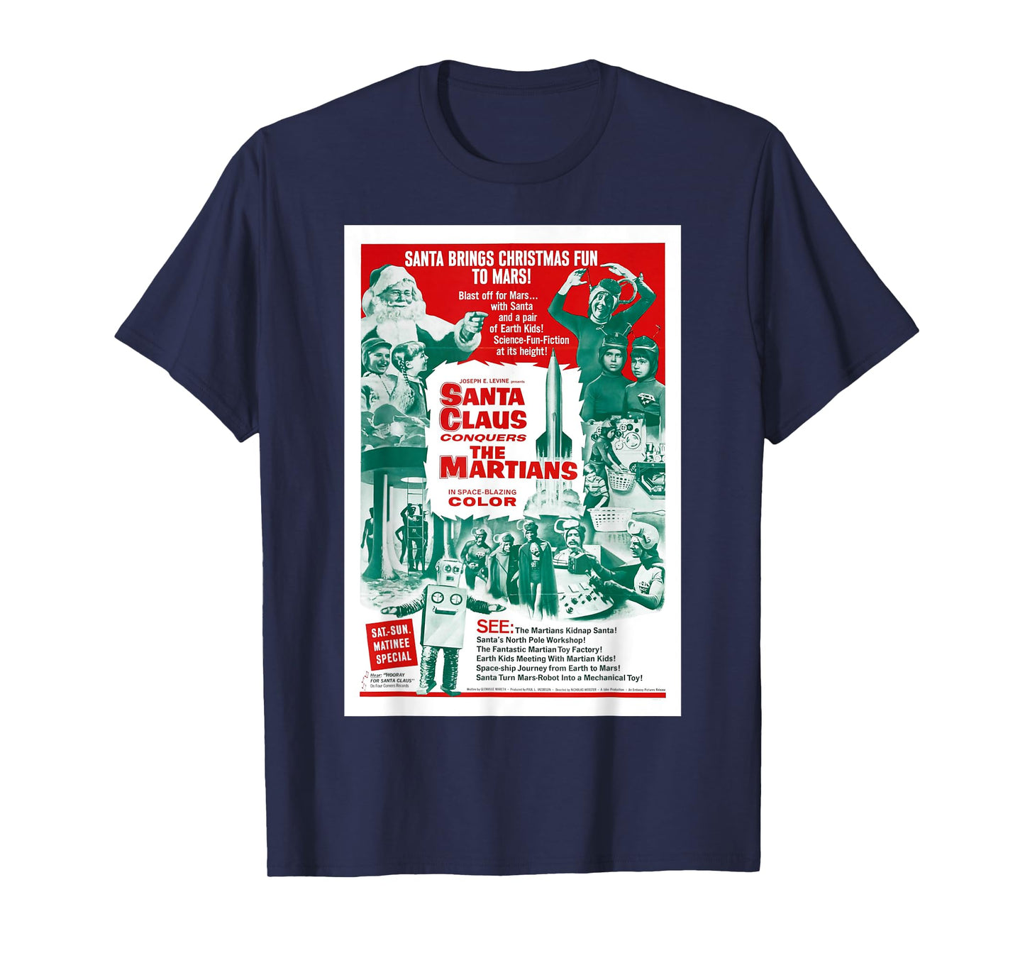 Santa Claus Conquers the Martians T-Shirt Movie Poster T-Shirt