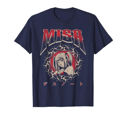 Death Note Misa NuMetal Y2K Cybersigil Portrait Anime T-Shirt