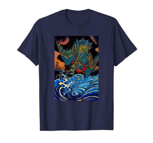 Japanese Art Dragon in Water, Tokyo1688, Japanese Art Print T-Shirt
