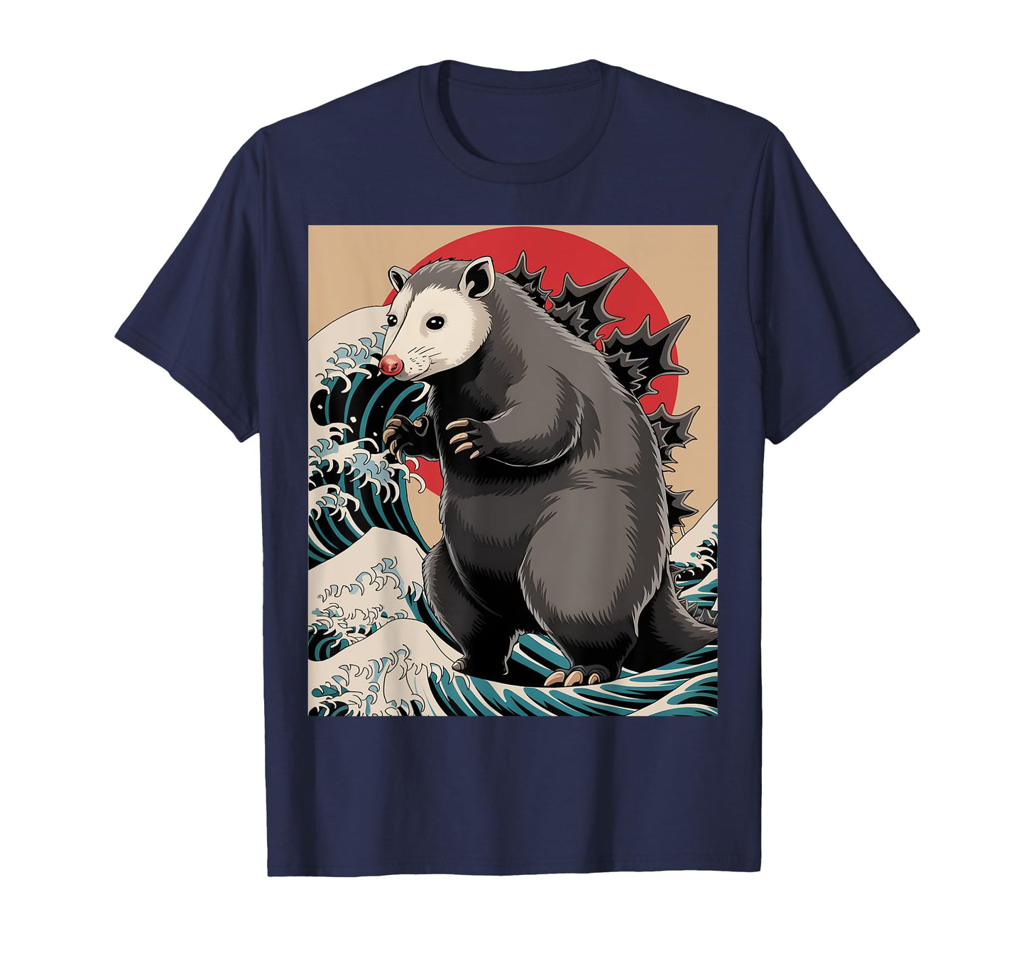 Funny Opossum Kaiju Monster Vintage Japanese Art Anime Retro T-Shirt