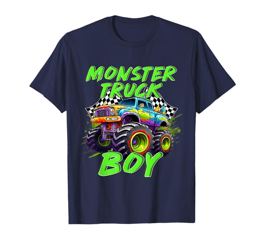 Monster Truck Boy Kids Family Matching Monster Truck Party T-Shirt