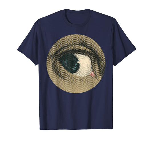 Halftone Eyeball Tshirt - Vintage Eye Engraving Tee T-Shirt