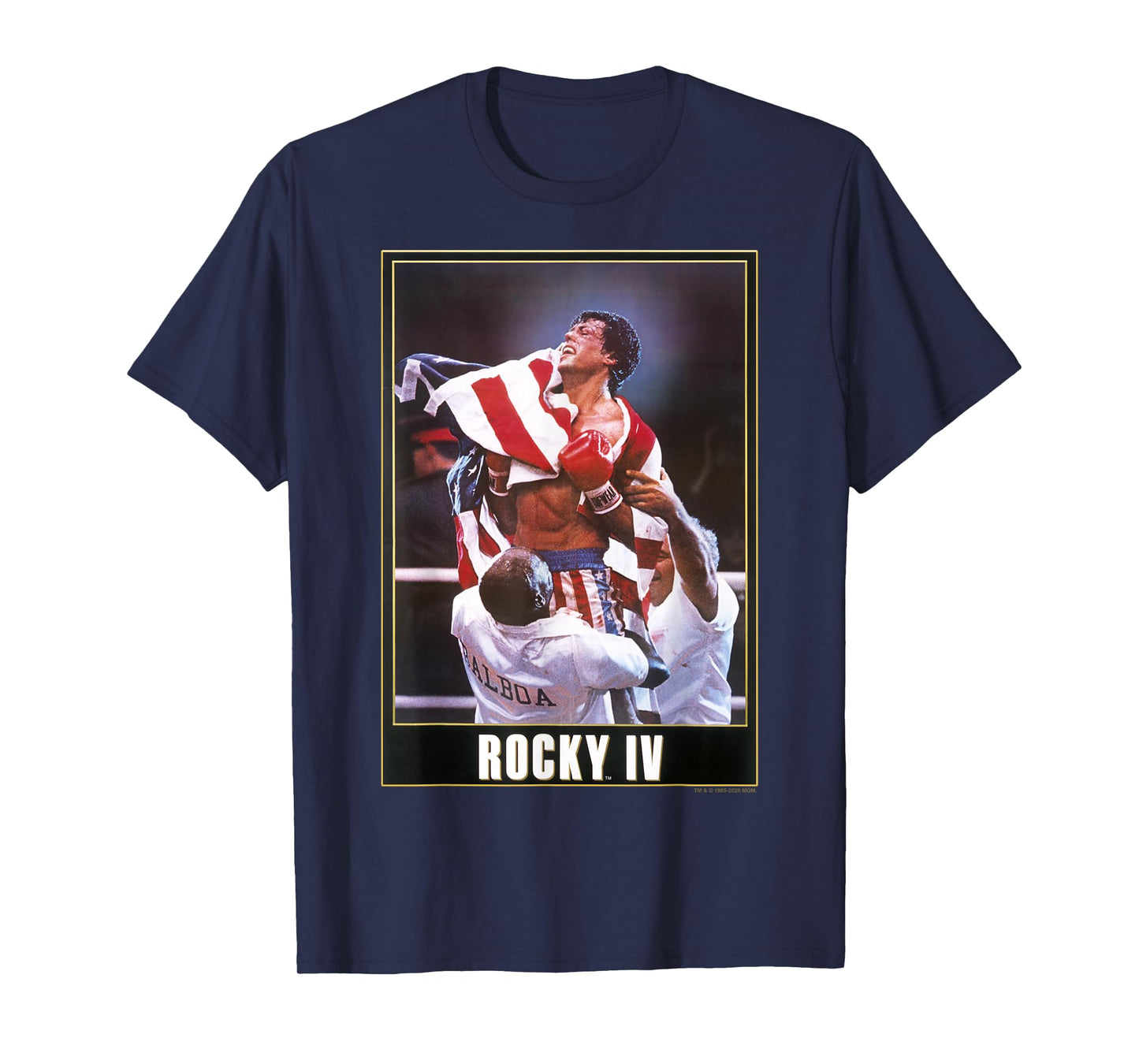 Rocky IV American Flag Poster T-Shirt Small