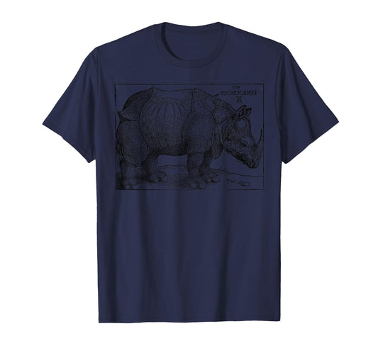 Rhinoceros Albrecht Durer Vintage Illustration Engraving T-Shirt