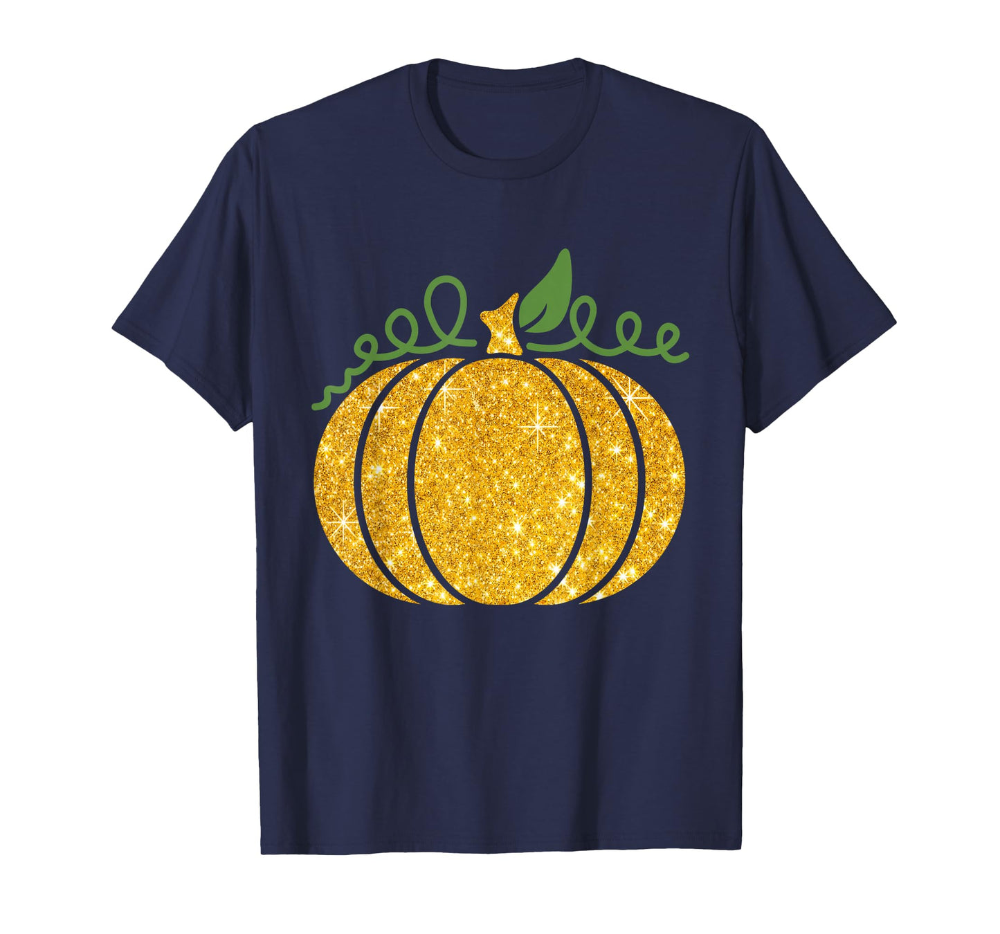 Funny Pumpkin Gold Plaid Print Halloween Fall Thanksgiving T-Shirt