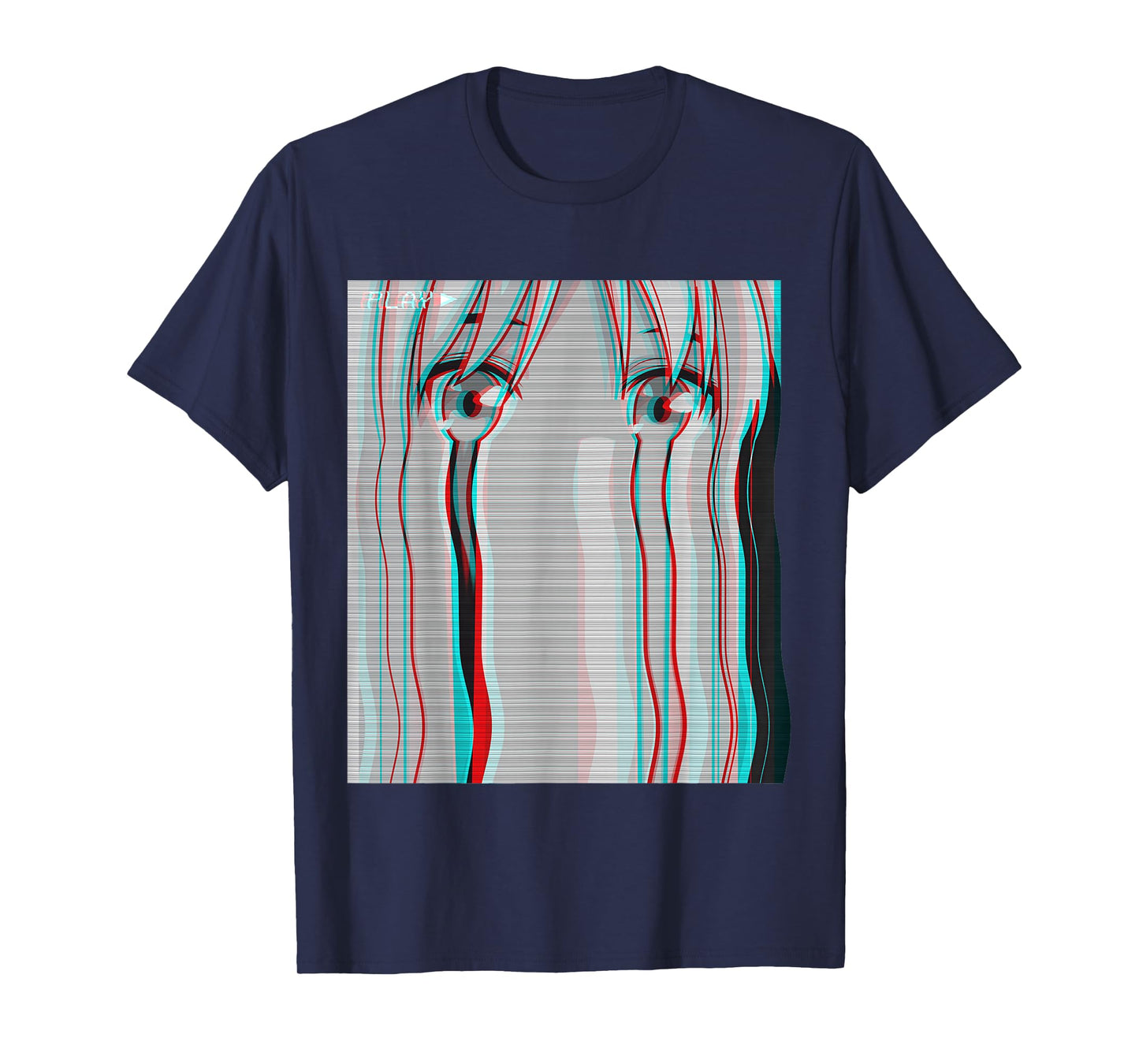 Vaporwave Aesthetic Sad Anime Girl Anime Eyes Eboy Egirl T-Shirt