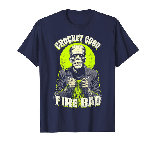Funny Crochet Frankenstein Knitting Halloween Crocheting T-Shirt