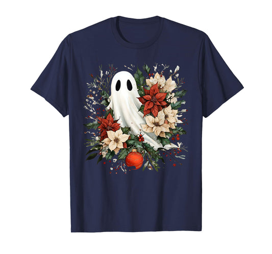 Cottagecore Ghost Christmas Floral Aesthetic product T-Shirt