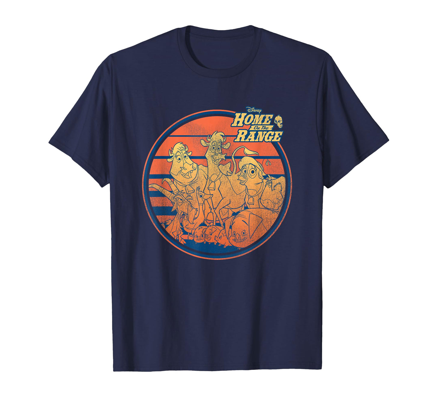 Disney Home on the Range Characters Retro Stripes T-Shirt
