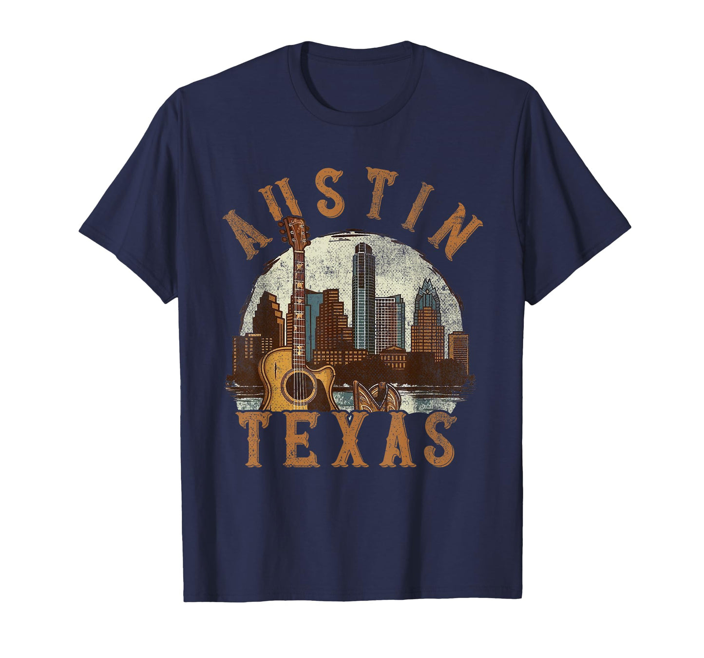 Austin Texas TX | Guitar Skyline T-Shirt