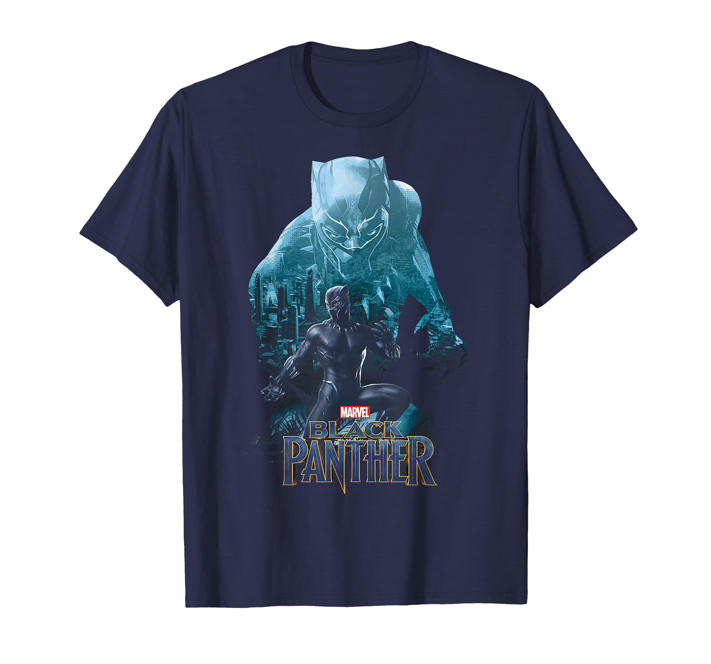 Marvel Black Panther Movie Wakanda City Silhouette T-Shirt T-Shirt