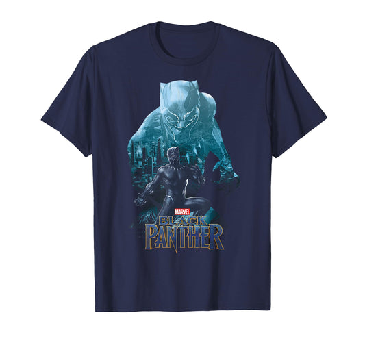 Marvel Black Panther Movie Wakanda City Silhouette T-Shirt T-Shirt