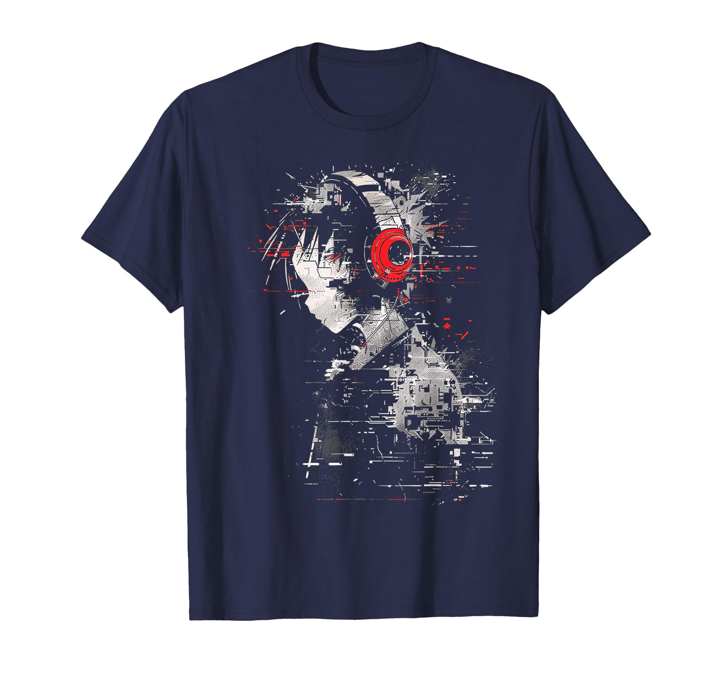 Anime Manga Graphic Headphone Art Anime T-Shirt