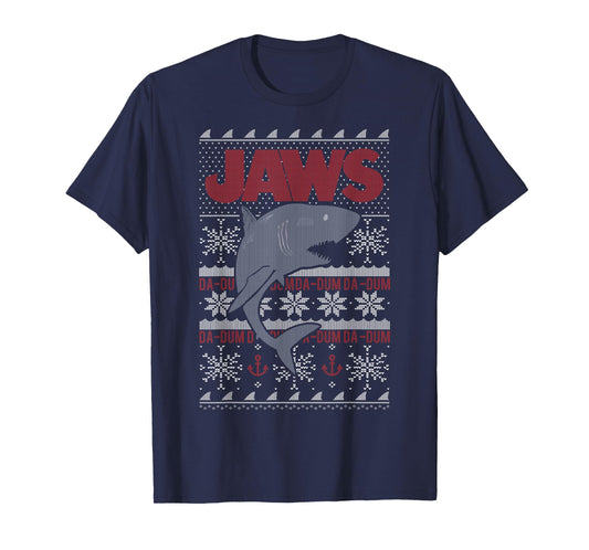 Jaws Dun Dun Shark Ugly Christmas Sweater T-Shirt