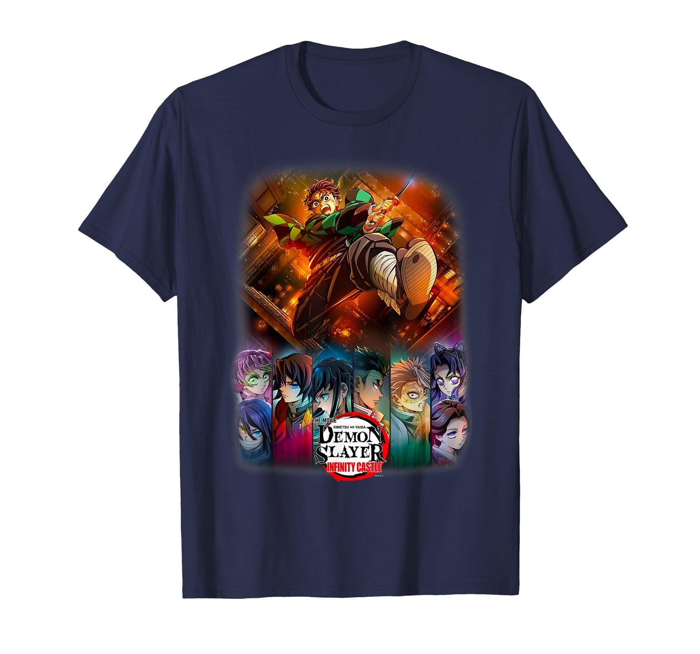 Demon Slayer: Infinity Castle Tanjiro Anime Group Poster T-Shirt