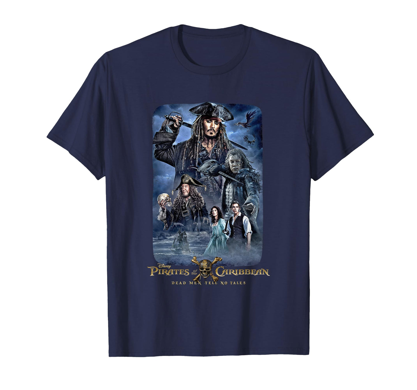 Disney Pirates of The Caribbean Tell No Tales Poster T-Shirt