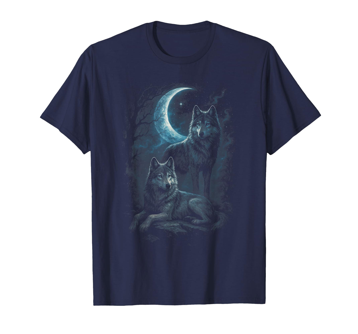 Wolf Native American Howling Hiking T-Shirt