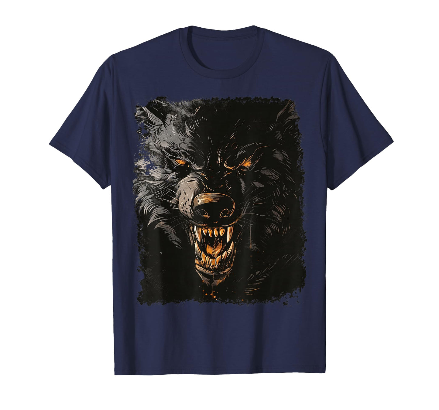 Halloween Design Black Werewolf T-Shirt