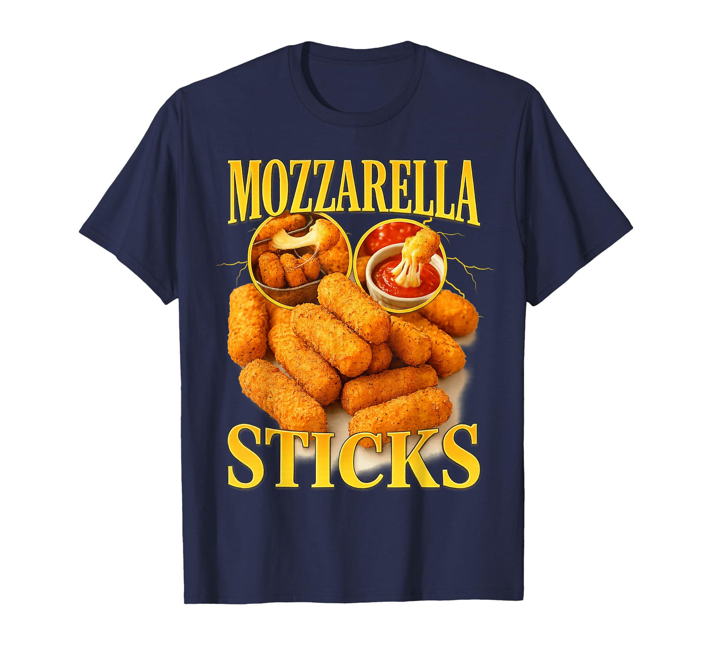 Mozzarella Sticks Funny Cheese Bootleg Funny 90s Memes T-Shirt
