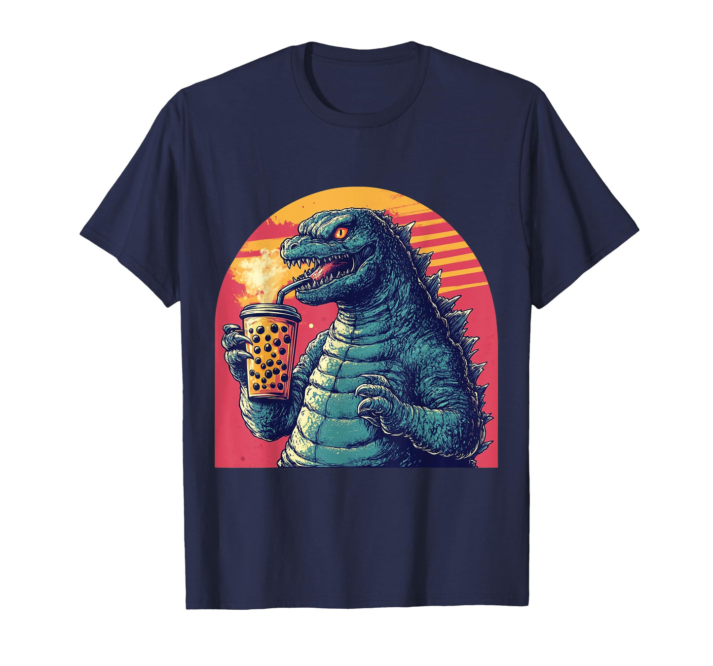 Kaiju Drinking Boba Tea Japanese Anime T-Shirt