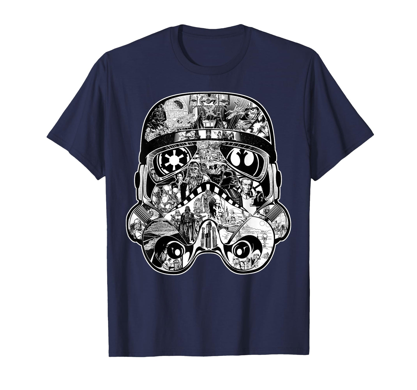 Star Wars Stormtrooper Helmet Comic Collage Graphic T-Shirt